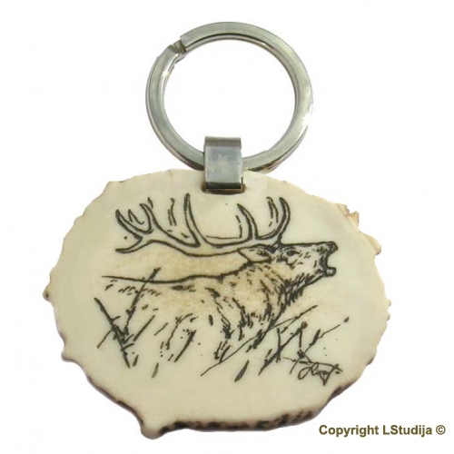 Key ring red deer